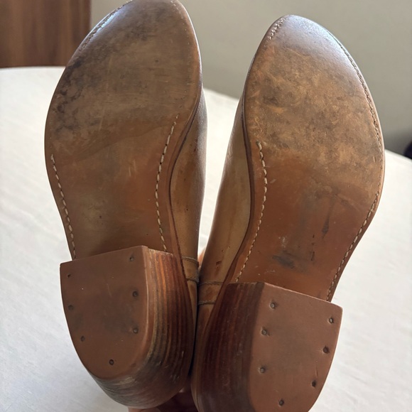 Vintage Tan Leather Cowboy Boots Women’s 9 Western Riding Style - Picture 8 of 8